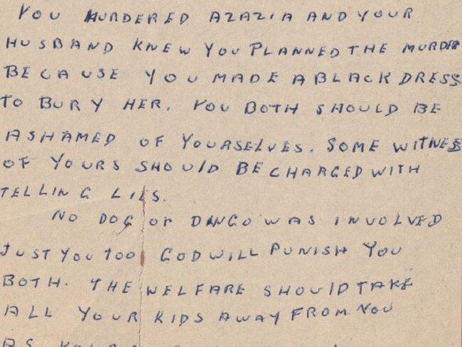 Many writers have informed Seventh Day Adventist Lindy she would be punished by God or shared graphic accounts of how they think she murdered her child.