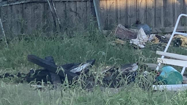 A fire was lit at the eyesore property in Hemmings St, Dandenong. Picture: Supplied