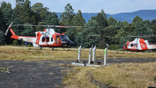 Tullah staging area on February 21, 2025. Picture: Tasmania Fire Service