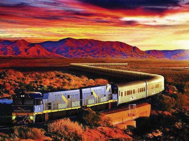 The Indian Pacific rolling along for phil Hoffmann Travel supp in Escape 7/8/16