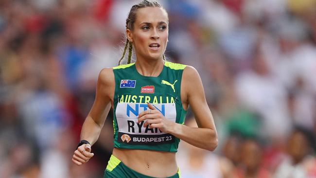 BUDAPEST, HUNGARY - AUGUST 23: Lauren Ryan of Team Australia competes in the Women's 5000m Heats during day five of the World Athletics Championships Budapest 2023 at National Athletics Centre on August 23, 2023 in Budapest, Hungary. (Photo by David Ramos/Getty Images)