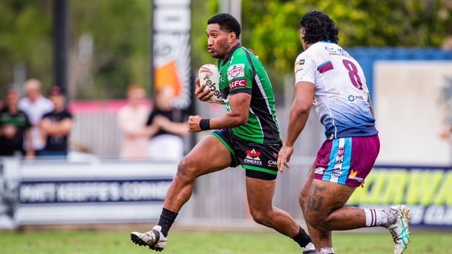 Townsville Blackhawks winger Kalifa Faifai Loa playing against the Mackay Cutters on Sunday, March 16 2025. Picture: Townsville Blackhawks.