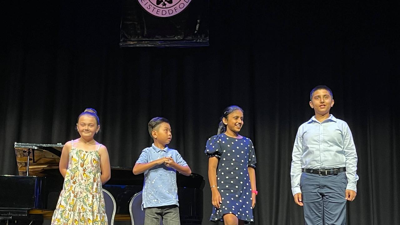 Competitors in the First Year/First Instrument - Piano 7-10 years section at the Gladstone Eisteddfod on Tuesday.