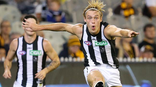 Darcy Moore is out of contract at the end of the season. Picture:                         Pendlebury to make return?                     Michael Klein