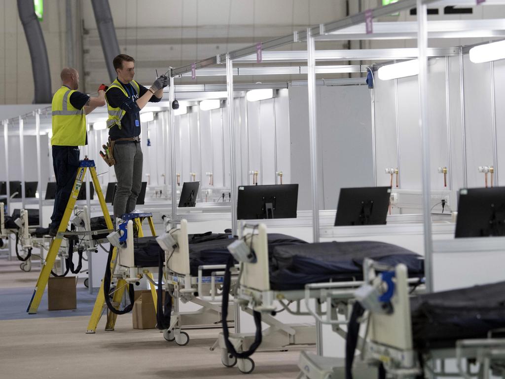 The convention centre will hold up to 5000 beds when at capacity. Picture: Stefan Rousseau/Pool Photo via AP