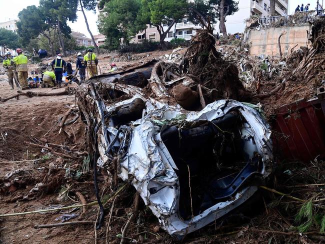 The sheer extent of the devastation has left Spain reeling. Picture: AFP