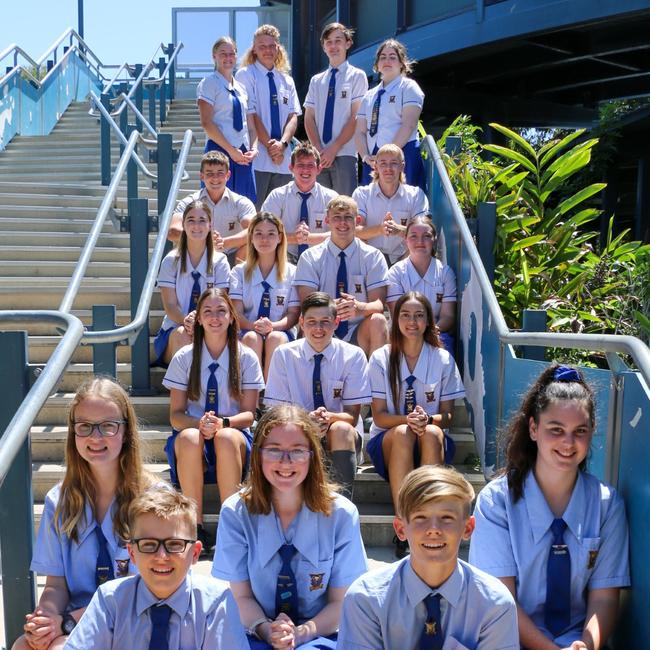 Redcliffe State High School leaders Jayde Herdegen, Byron Magnus, Timothy Bryan, Lina Castellino, Jack Cameron, Cooper Dunning, Cooper Hanson, Felicity Flood, Tanika Smith, Keenan Krahl, Zara Taylor, Amy Bird, Jayden Frey, Arianna Williams, Lucy Mather, Lucas Grosert, Jade Kilfoy, Alexander Hancock and Caitlin McKinley. Photo – contributed.