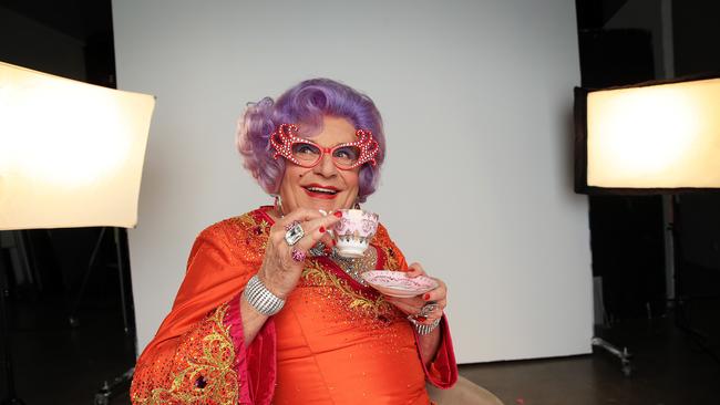 Barry Humphries, as Dame Edna Everage, will no longer have the Melbourne International Comedy Festival award named after him. Picture: Sam Ruttyn