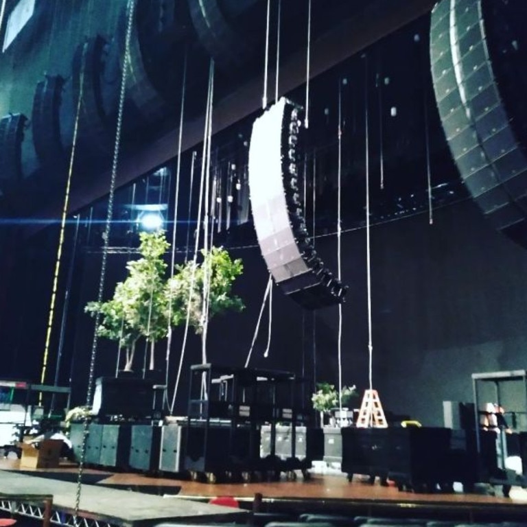 A look inside Adele's residency as sets are pulled down. Credit: @20belowmusic/Instagram
