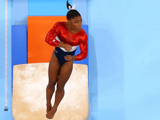 At this point she has “no idea” where she is in the air. Picture: Laurence Griffiths/Getty Images