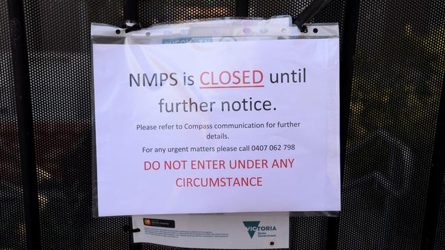 North Melbourne Primary School has been closed after two Covid infections were linked to the site. Picture: Andrew Henshaw