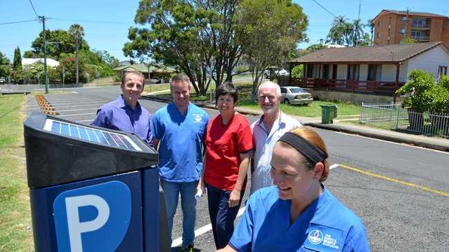 Lismore Base Hospital nurse Penny Anderson, now pays $2 a day instead of $5 for parking after council's decision to reduce rates on Dalziel St in October last year. Picture: Cathryn McLauchlan