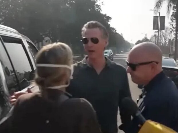 Newsom eventually climbed back into his car as Dervish said she didn’t believe he was doing what he promised.