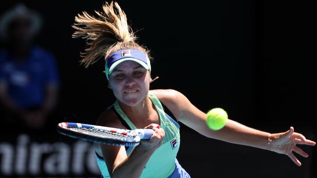 Sofia Kenin beat world number one Ash Barty to make the Australian Open final. Picture: AFP.