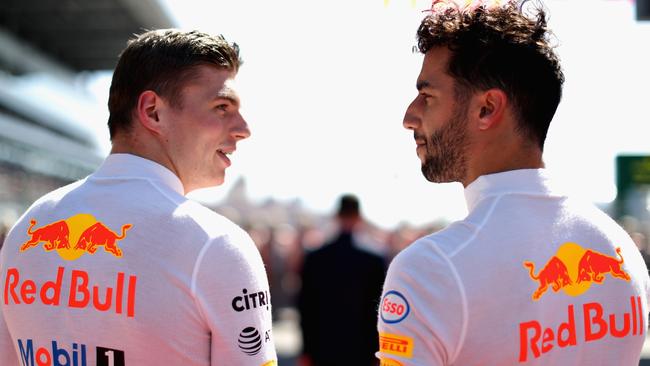 Max Verstappen and Daniel Ricciardo.