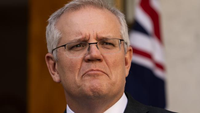 Daniel Andrews is trying to shift anger towards Prime Minister Scott Morrison. Picture: Martin Ollman