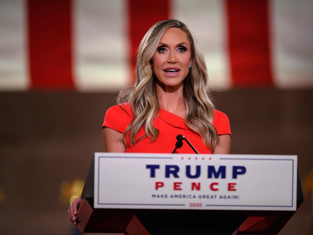 Lara Trump, wife of US President Donald Trump's son Eric, is reportedly considering a Senate run in her home state of North Carolina in 2022. Picture: Nicholas Kamm/AFP