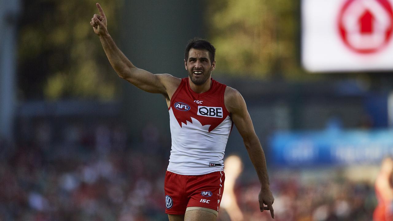 Josh Kennedy of the Swans celebrated the farewell of fellow premiership heroes in style, with his greatest ever SuperCoach performance