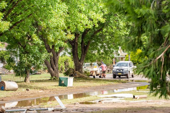 Huge storms late Sunday caused a massive flash flood in the middle of the night in Eugowra, with houses washed off their foundations, and cars and other items strewn though the town. Picture: Chris Watson/Farmpix Photography