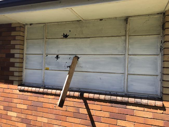 The abandoned former North Manly Bowling Club suffered regular damage. Picture: Jim O'Rourke