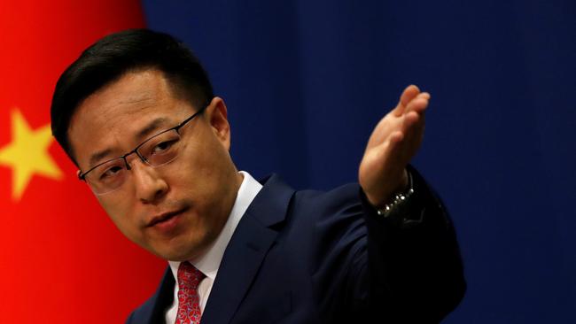 Chinese Foreign Ministry spokesman Zhao Lijian. Picture: Reuters