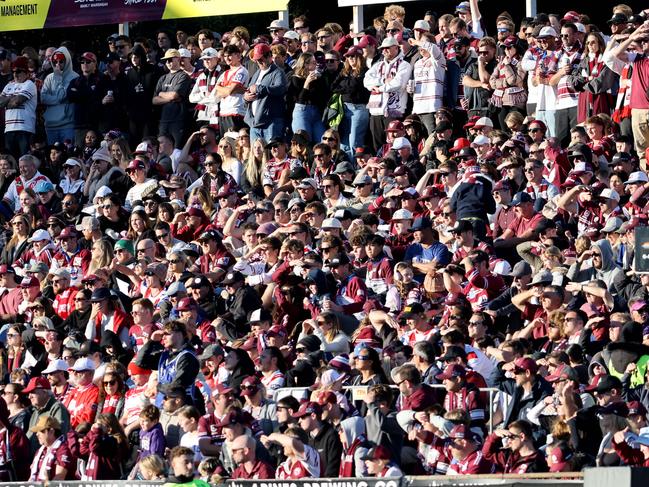 Manly have sold out 4 Pines Park in eight of their home games in 2024. Picture: Damian Shaw