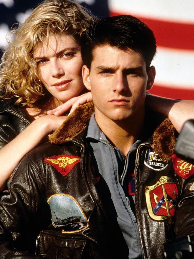 Kelly McGillis (Charlie) and Tom Cruise (Maverick) in Top Gun. Picture: Supplied