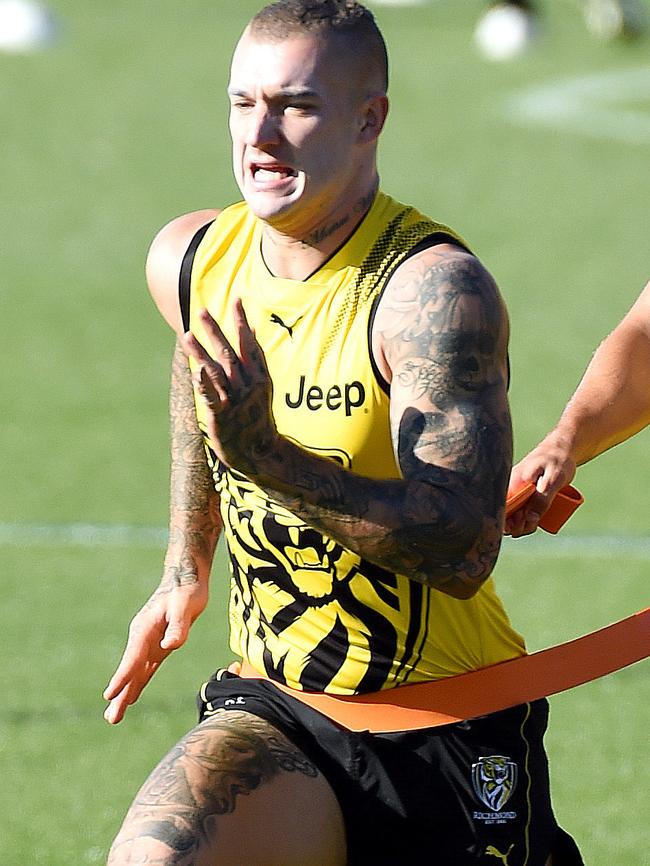 Can Dustin Martin improve on his incredible 2017 numbers? Picture: Nicole Garmston