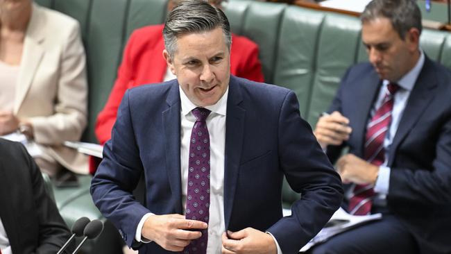 Health Minister Mark Butler says doubling the number of subsidised mental health sessions would only create further bottlenecks in the system now. Picture: NewsWire/Martin Ollman