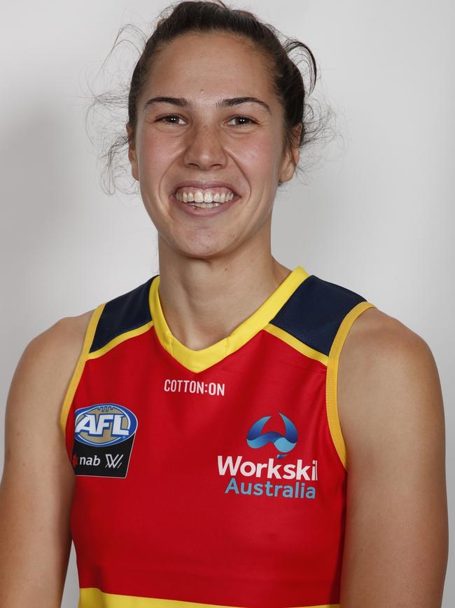 Najwa Allen in the Crows colours.