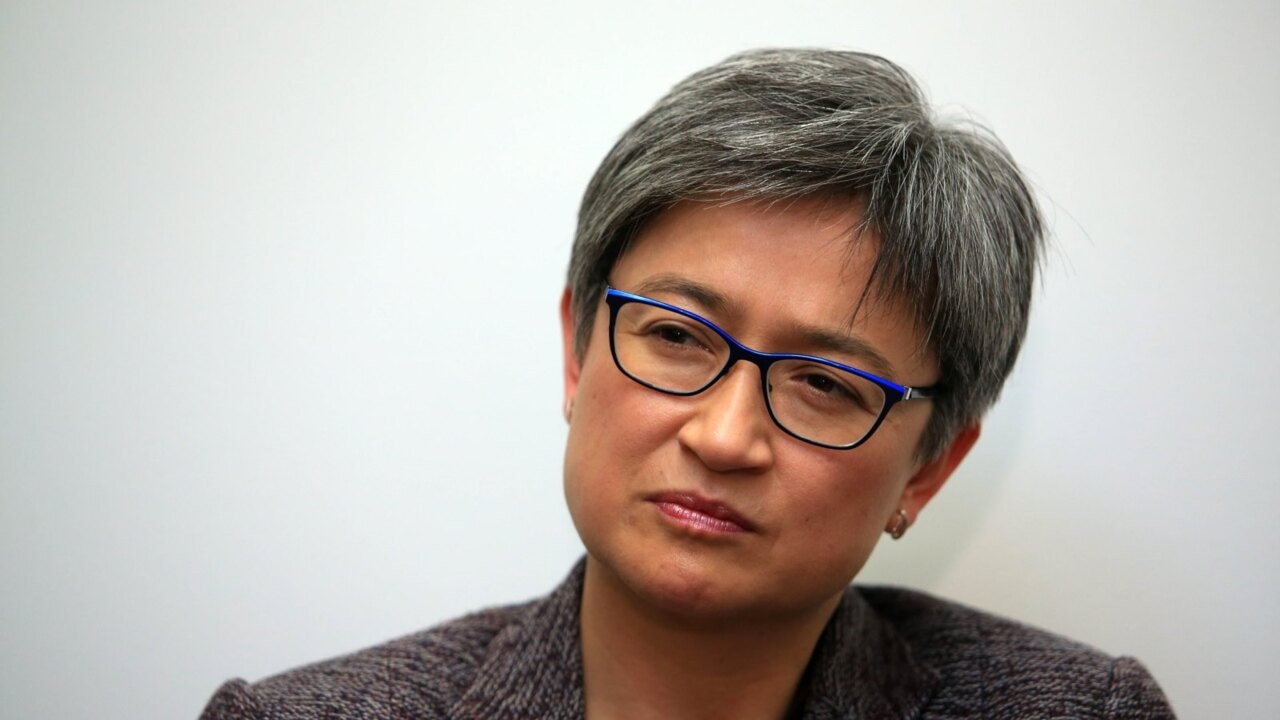 Penny Wong urges calm after China criticises response to aggression in Taiwan Strait