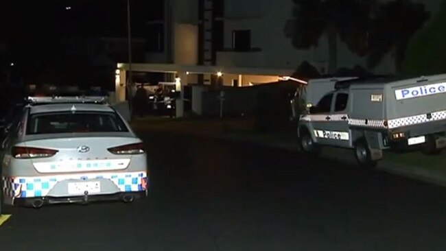 Police at the scene of a shooting in Brisbane's south. Photo: 7 News