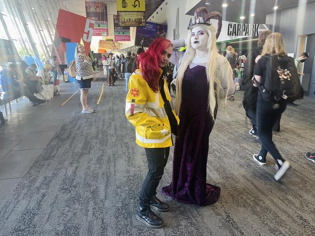 The PAX Aus Convention at the Melbourne Convention and Exhibition Centre (MCEC) on Saturday, October 12, 2024: @grizzlyghoul_ and Andi Iatrou (@andi.tries.cosplay). Picture: Jack Colantuono