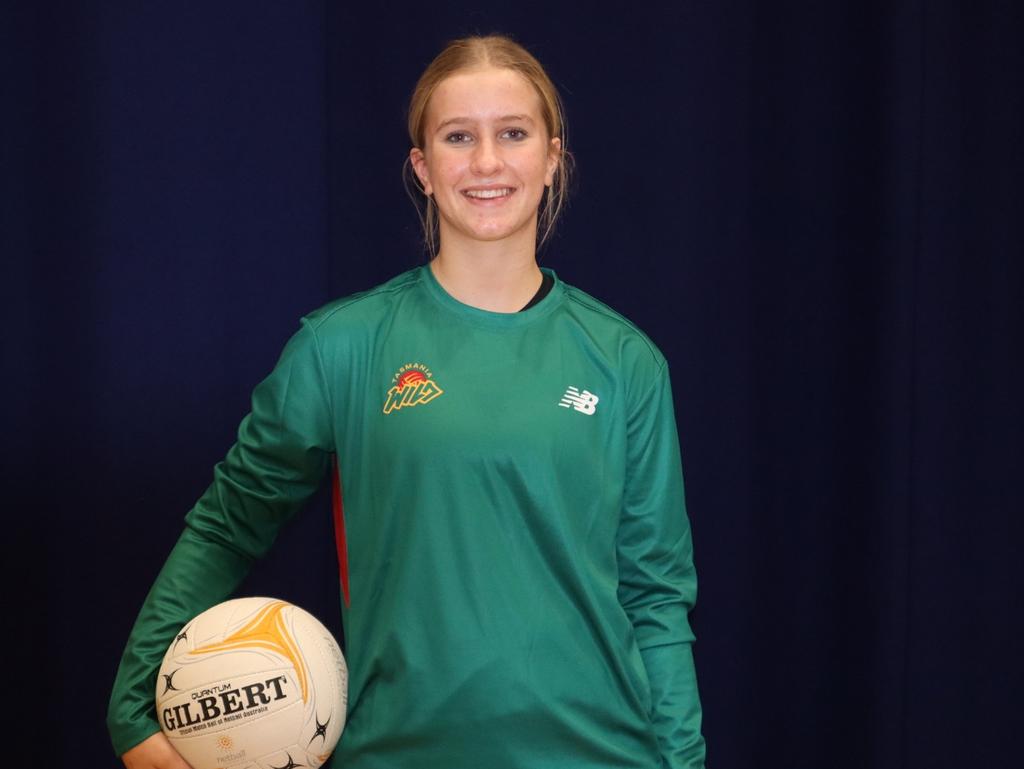 Milana Harnett has been selected to play for Tasmania Wild. Picture: Tasmania Netball