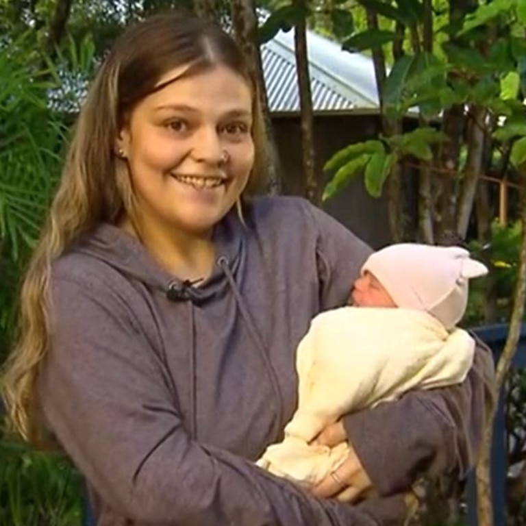 Emma Fitzsimmons went to hospital with stomach pains and left with a newborn. Picture: Sunrise