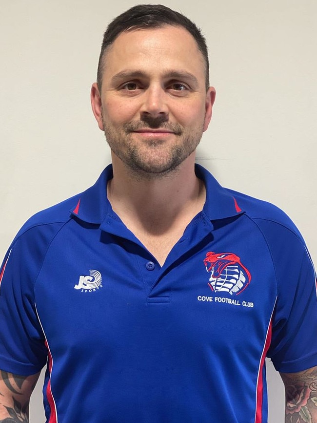 New Cove Football Club coach Jed Wilson. Picture: Supplied