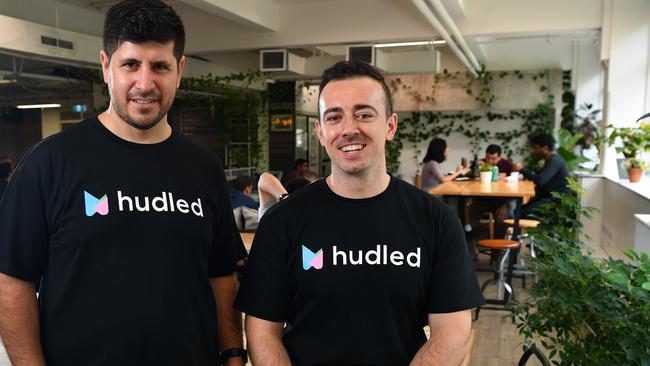 Huddled co-founders Santi Bravo and Alex Millar. Picture: NCA NewsWire/Joel Carrett