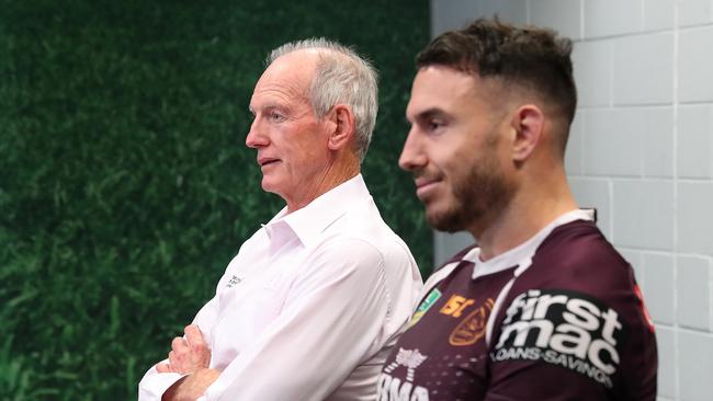 Darius Boyd is set to play his 300th game against Wayne Bennett’s Bunnies. Picture: Liam Kidston