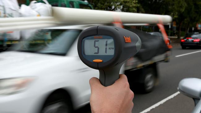 Motorists clocked speeding in 40 km/h school zones outside Boronia Park Public School in Hunters Hill. Picture: Toby Zerna