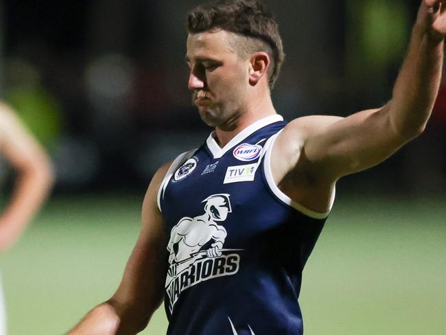 Brenton Payne in action for Hoppers Crossing in the WRFL. Picture: Local Legends Photography