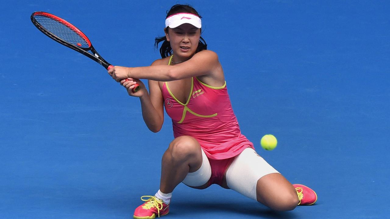 Peng Shuai’s ‘disappearance’ sent the digital world into a frenzy and sparked protests at the 2022 Australian Open. Picture: Mal Fairclough/AFP