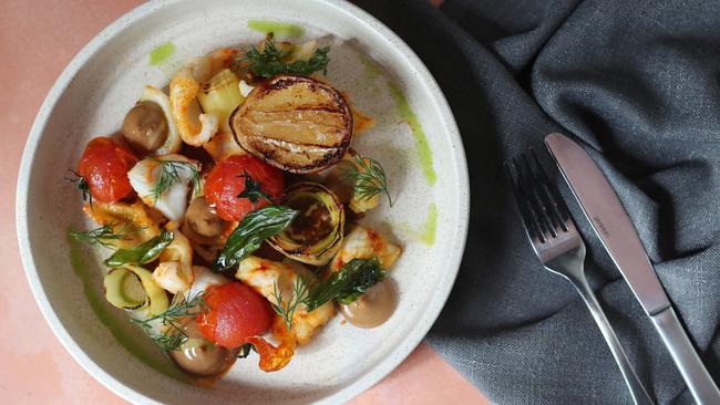 The cuttlefish with ‘njuda, tomatoes and leek is best in classs. Picture Rebecca Michael.