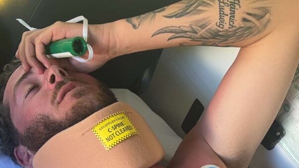 Young dad airlifted with shattered spine after jet ski flip