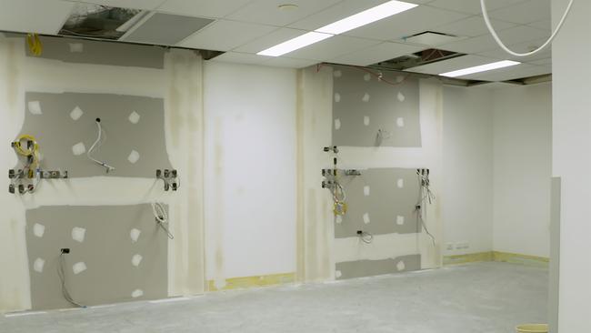 Construction of a COVID-19 recovery ward is underway at Royal North Shore Hospital.