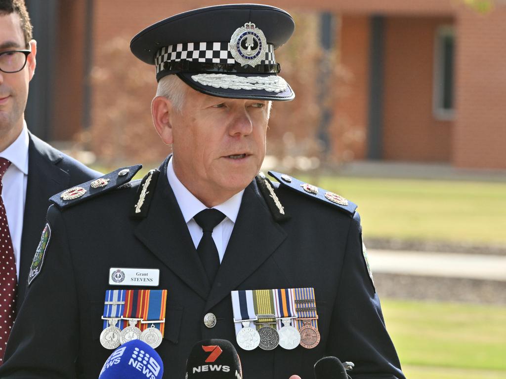 South Australia Police Commissioner Grant Stevens said the man had threatened to harm himself during a video call to his girlfriend. Picture: NewsWire / Brenton Edwards