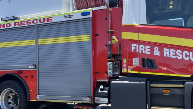 A Caloundra West home has been partially destroyed by a fire. Picture: Alison Paterson