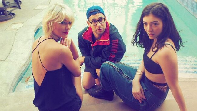 Taylor Swift, Jack Antonoff and Lorde hanging out at Coachella in 2016. Picture: Instagram