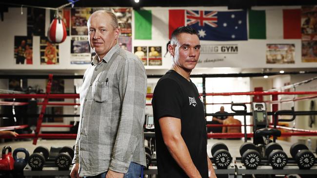 Tim Tszyu with his trainer and uncle Igor Goloubev. Picture: Sam Rutyn