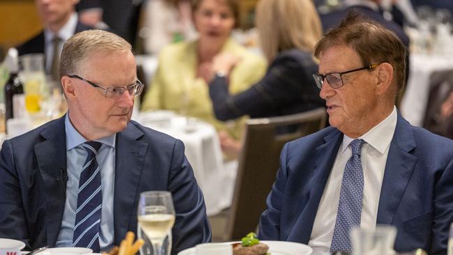 RBA governor Philip Lowe and Westpac chief economist Bill Evans. Picture: Gary Ramage