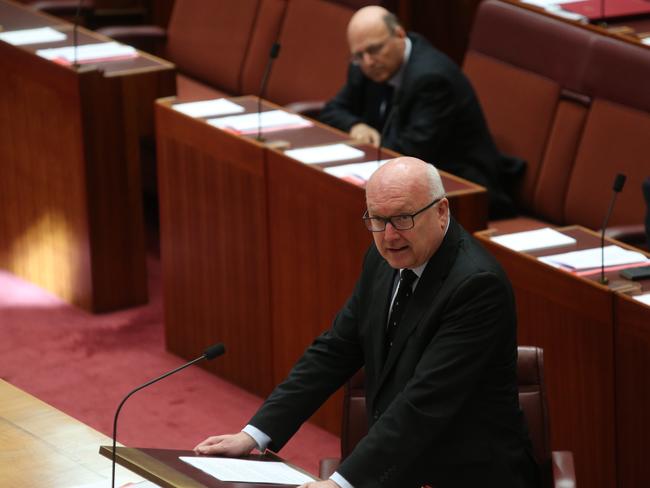 Attorney-General Senator George Brandis believes more people will vote yes than no in whichever form a plebiscite takes. Picture: Kym Smith